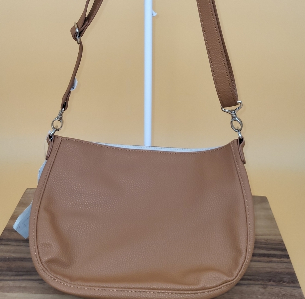 Thirty-One Tan Shoulder Bag With Adjustable And Detachable Strap, NWT